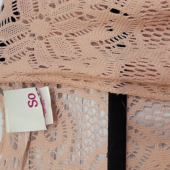 So Lace Peach Kimono One Size - Picture 3 of 5